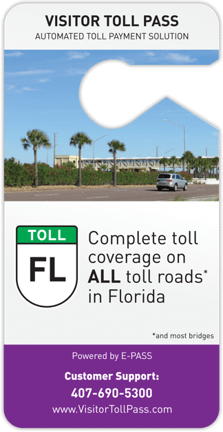 image of visitor toll pass hang tag